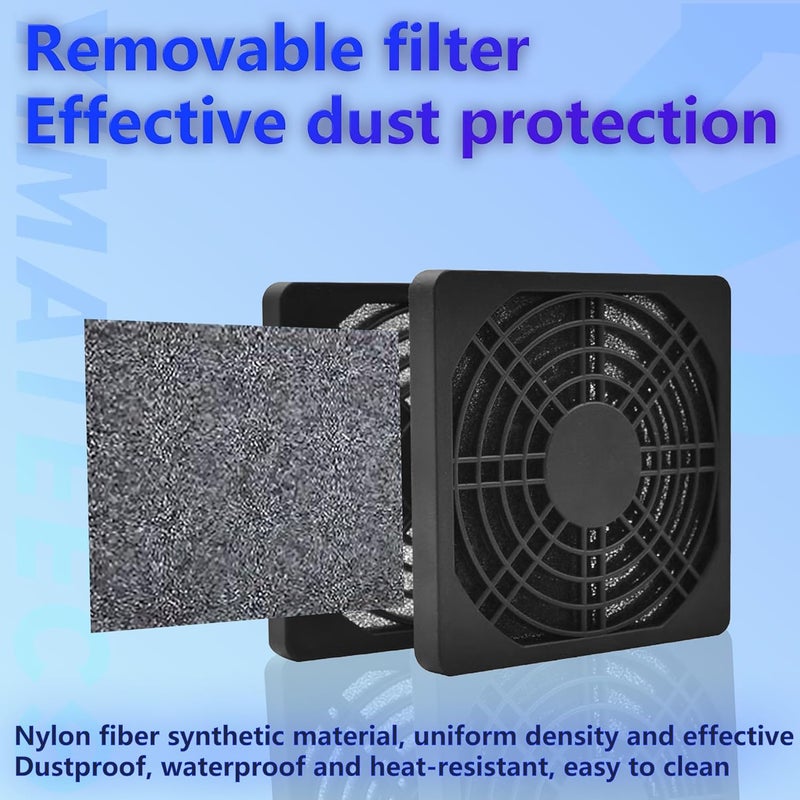 YIMATEECO Dust Filter PC 120mm Cooling Fan Filter Dustproof Cover, 2 Pack PC Case Fan Grill ABS Protective Dust Guard Mesh Cover with Screws for Computer Case Cooling Fans, Effective Dust Protection - Image 4